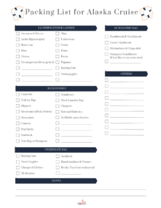 The Ultimate Alaska Cruise Packing List: Free Printable Checklist