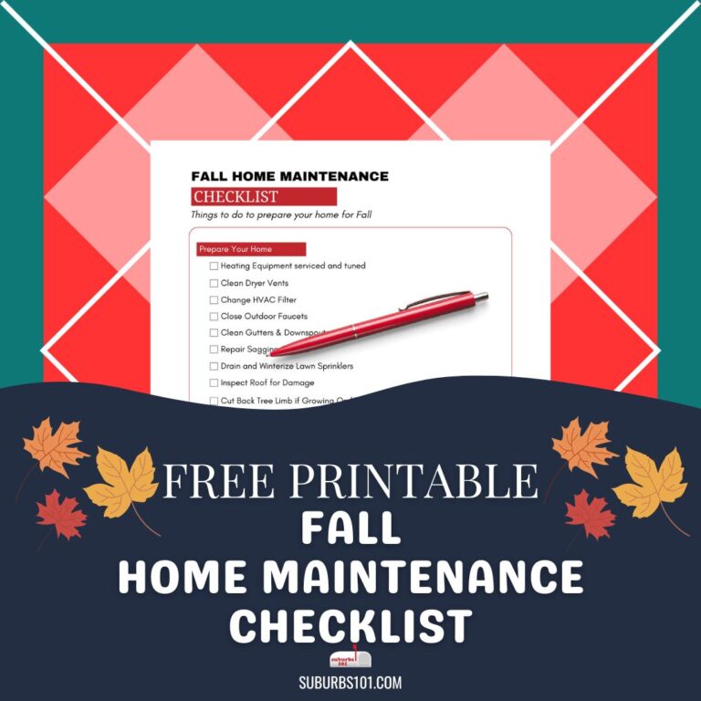 16 Home Maintenance Things to Do in the Fall (Free Checklist) - Suburbs 101