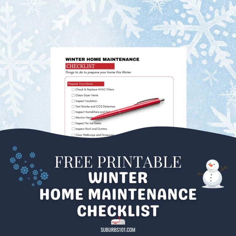 Home Winter Check 18 Important Winter Home Maintenance Every Homeowner Should Do (Free ...